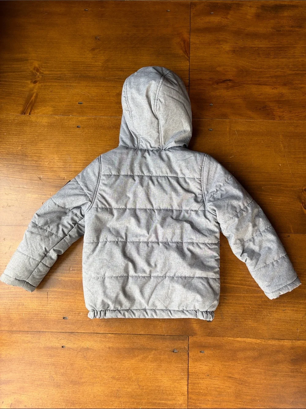 Timberland Jacket Boys Gray Puffer Hooded Fleece Lined Winter Coat Sz 6